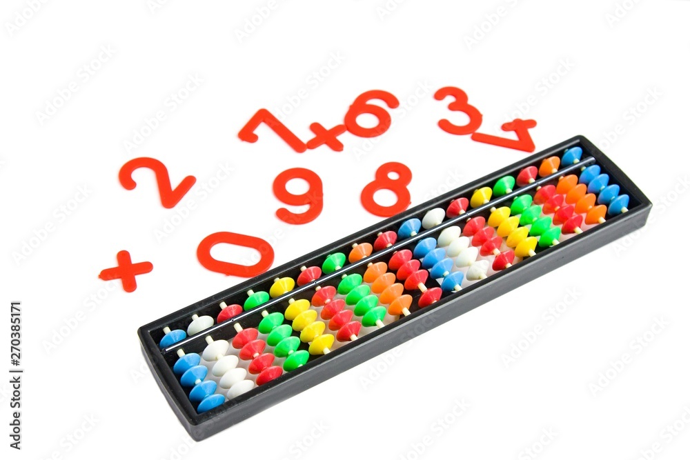 Japanese traditional calculator abacus and numbers Japanese traditional calculator abacus and numbers