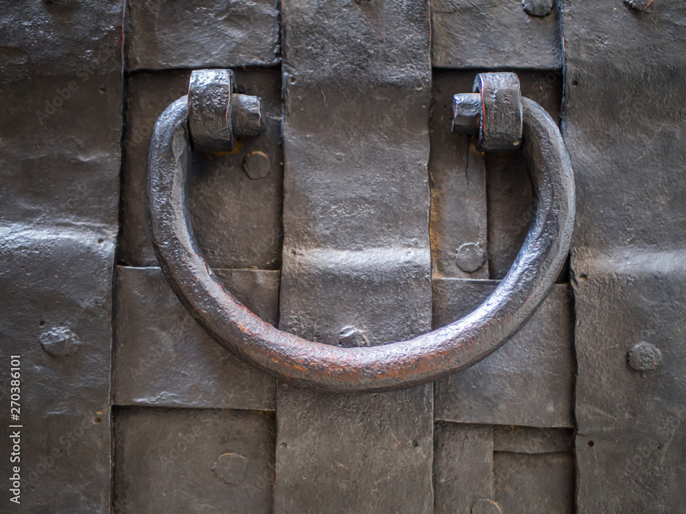 Iron treasure chest close-up. Storage concept. Iron treasure chest close-up. Storage concept.