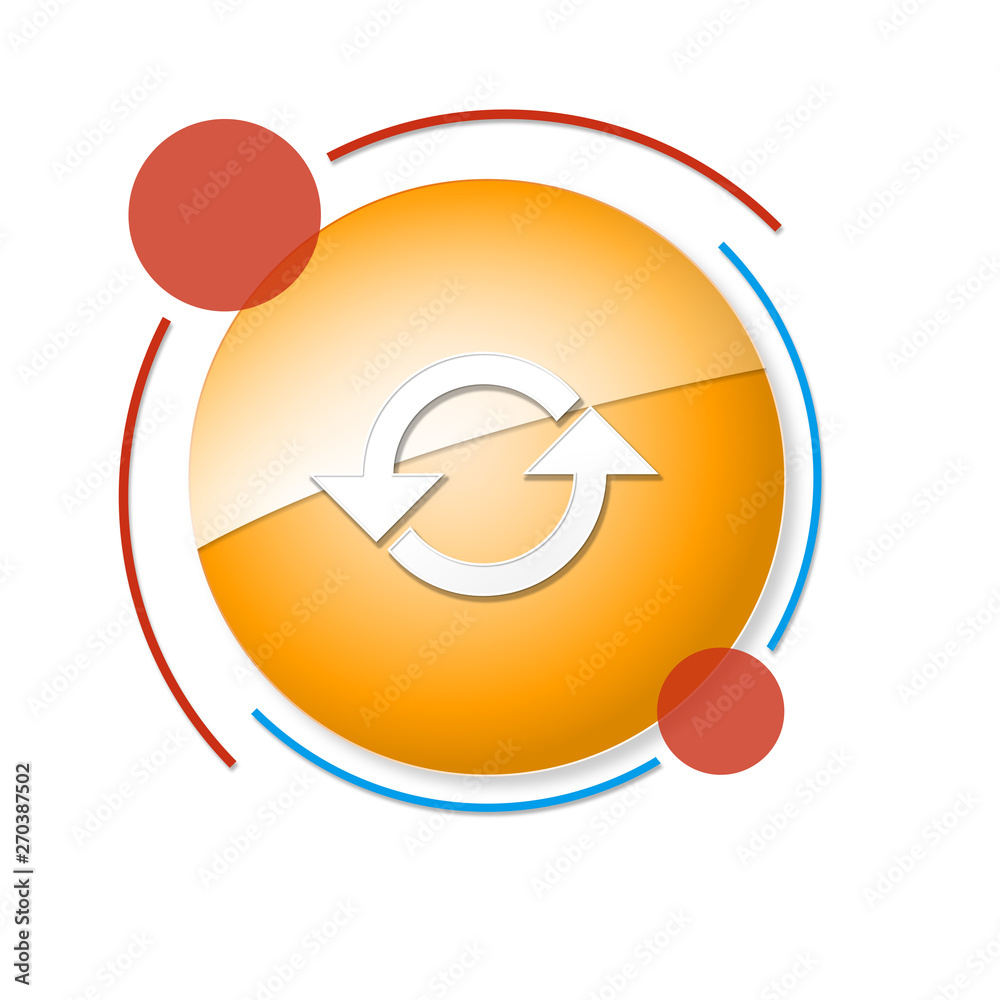 Obraz premium okrągły baner z ikoną