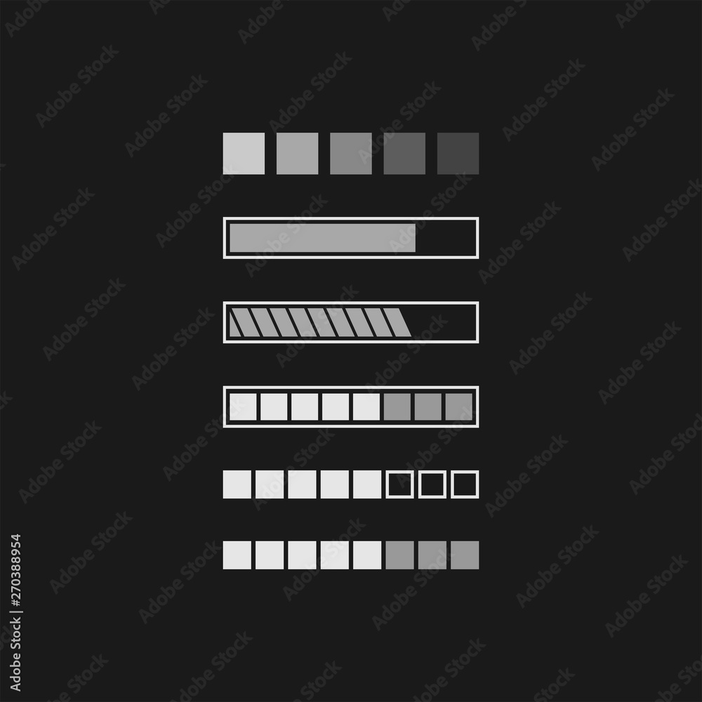 Obraz premium Loading flat vector icons set. Waiting flat vector icons set