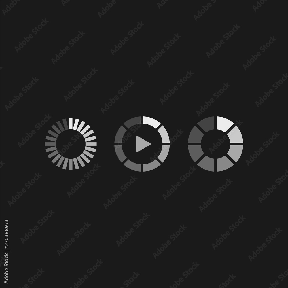Loading flat vector icons set. Waiting flat vector icons set Loading flat vector icons set. Waiting flat vector icons set