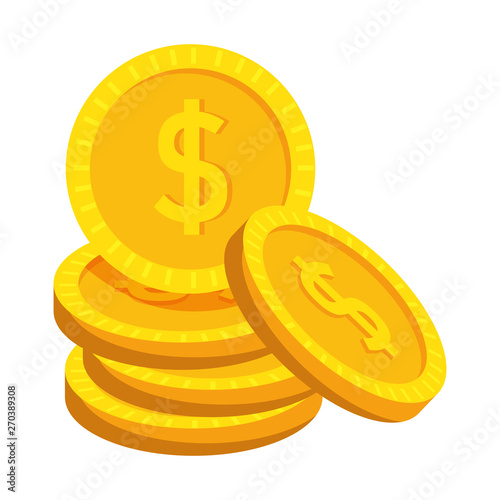 coins cash money dollars icon