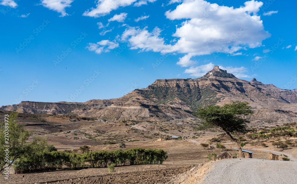 landscape in the highlands of Lalibela, Ethiopia