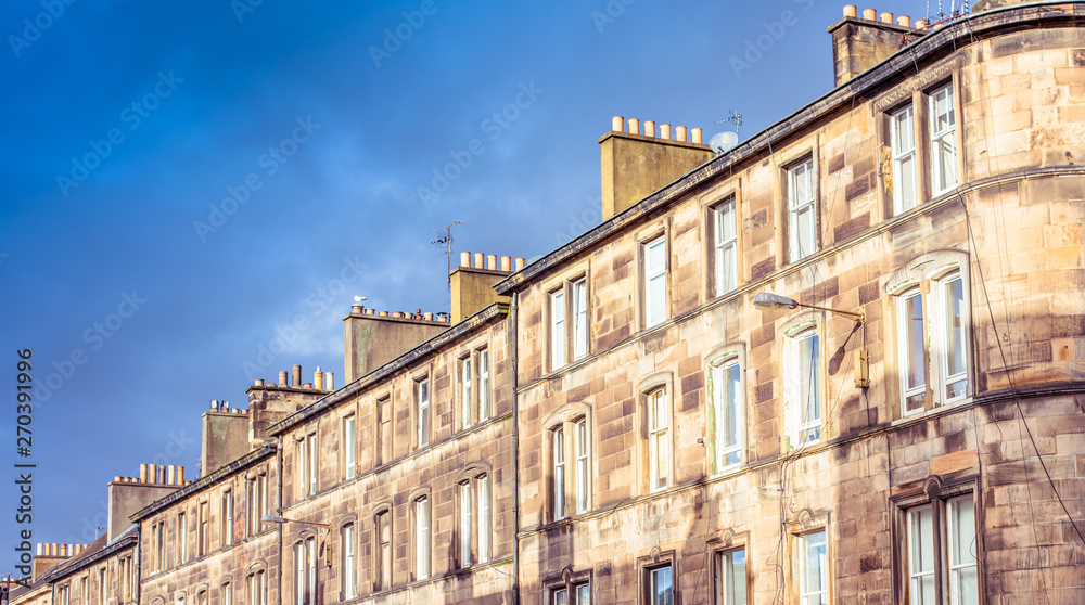 Typical buildings of Edinburgh made of stone