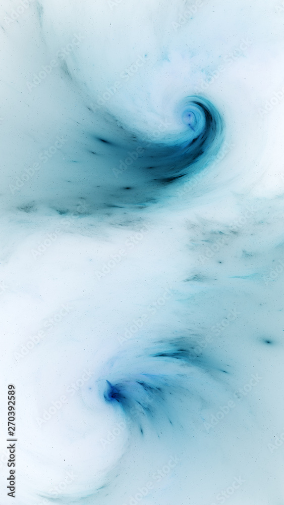 Marble styled double blue spiral nebula in space smartphone template