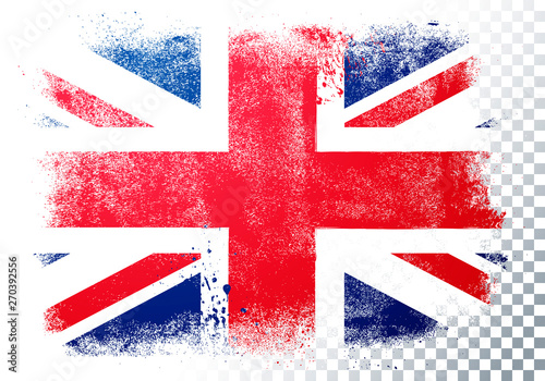 Vector Illustration vintage grunge texture flag of great britain