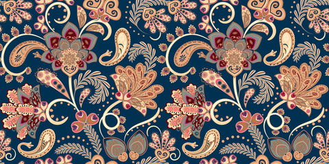 Fotobehang Paisley patronen Klassiek paisley patroon in pastel  © leezarius