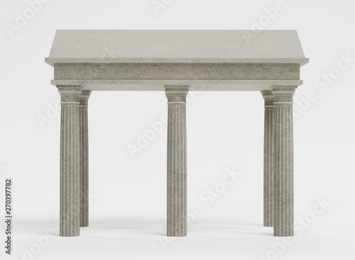 Realistic 3D Render of Doric Temple photo