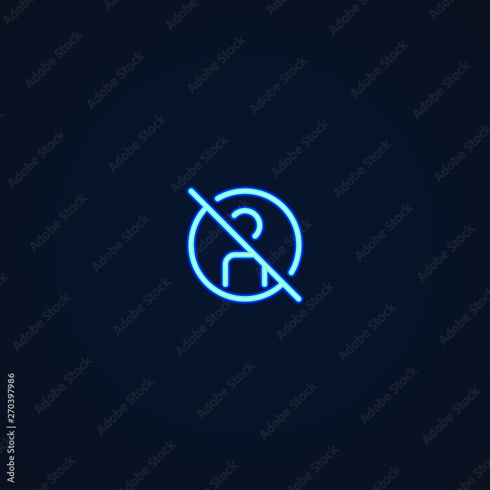 Remove User Account | Neon Style Icon Remove User Account | Neon Style Icon