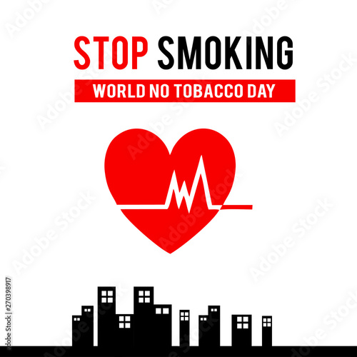 World No Tobacco Day Celebration Vector Template Design Illustration