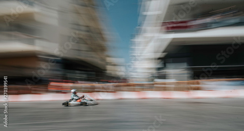 racing cart in the city