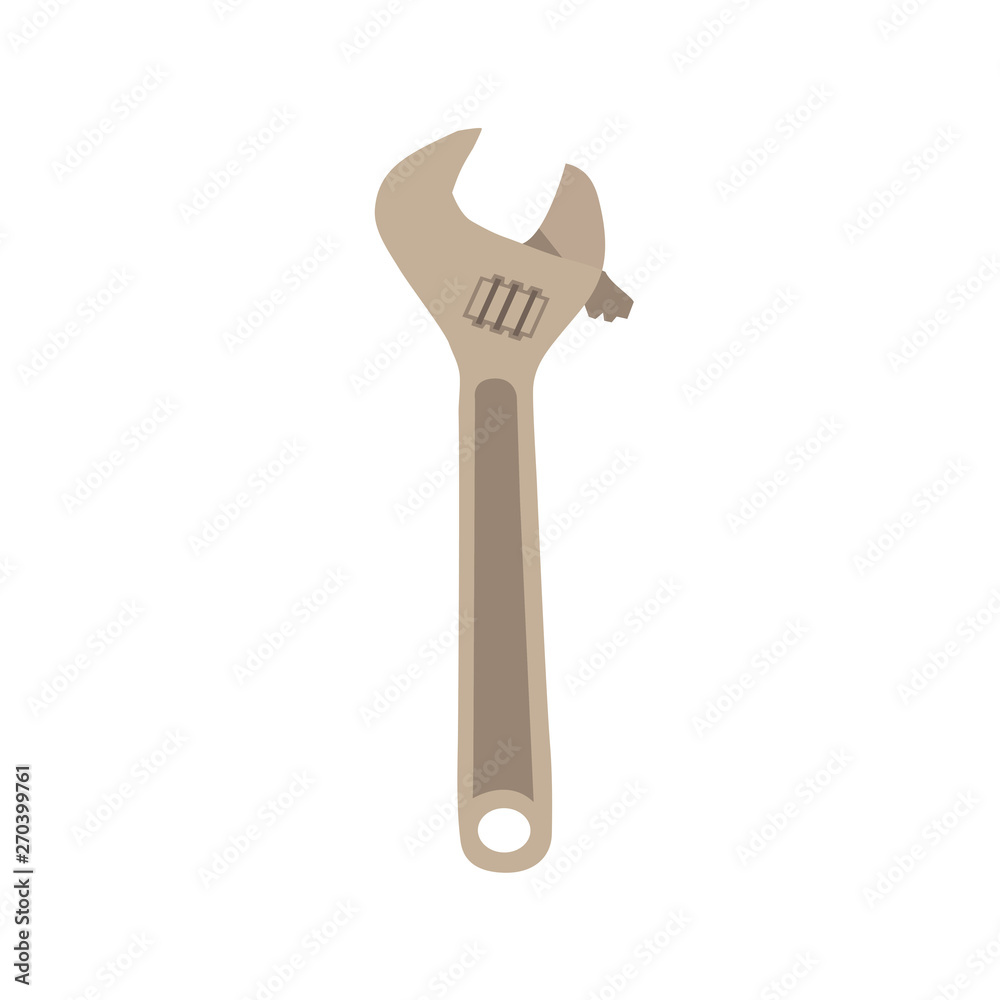 Illustration of a DIY tool Adjustable spanner. Illustration of a DIY tool Adjustable spanner.
