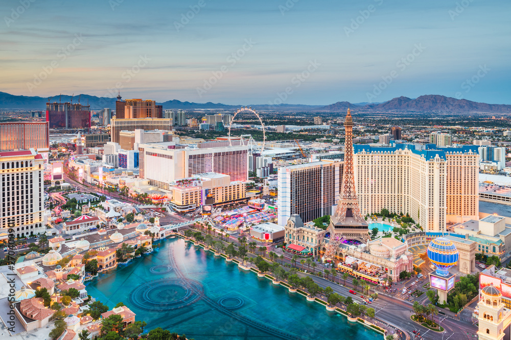 Fotografering, Billede Las Vegas, Nevada, USA Skyline på Europosters.dk