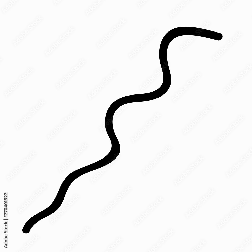 Fototapeta premium Hand drawn lines with black marker. Decorative lines isolated on white background. Element for design. Illustration.