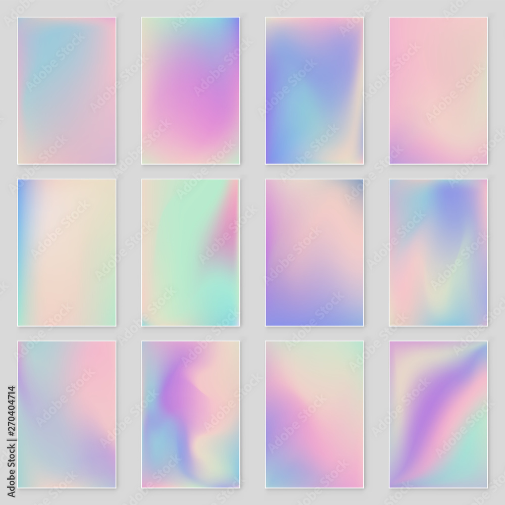 Abstract blurred Holographic gradient background 