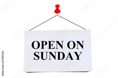 Cuadro en lienzo Open on sunday