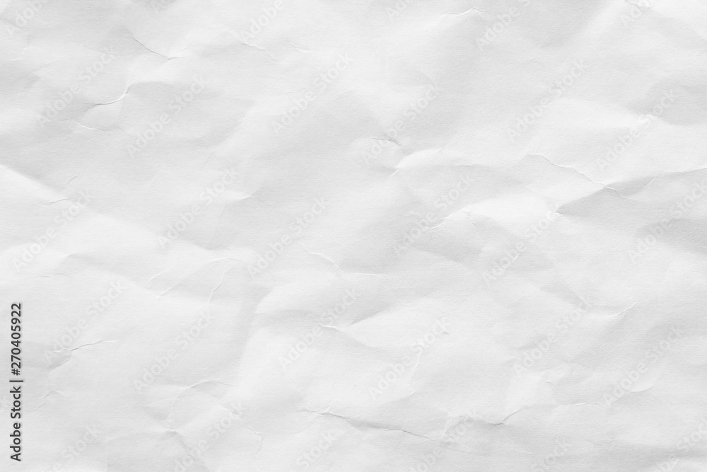 Wrinkled white paper texture backgound