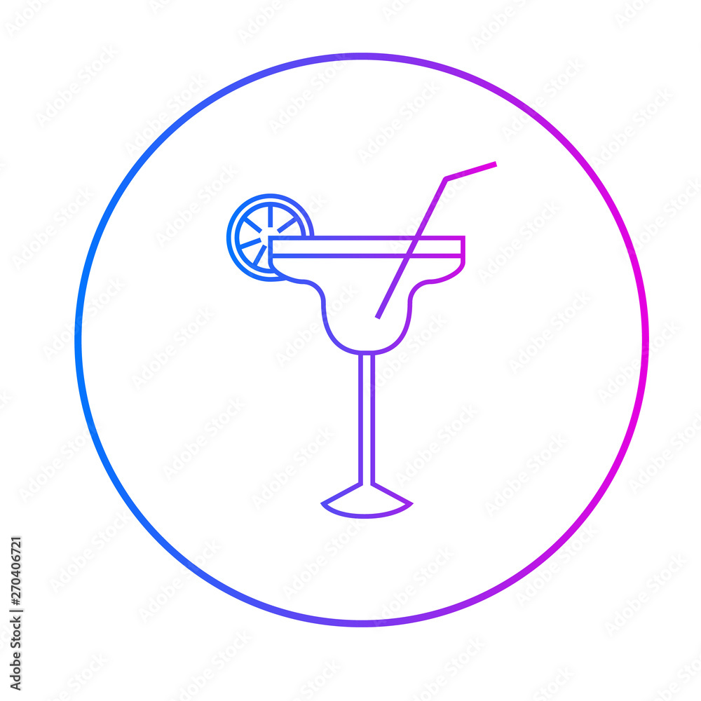 Margarita cocktail vector icon on white background Margarita cocktail vector icon on white background