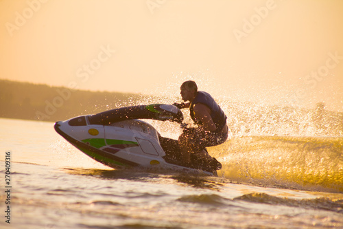 Obraz na płótnie Jet Boat in motion w salonie