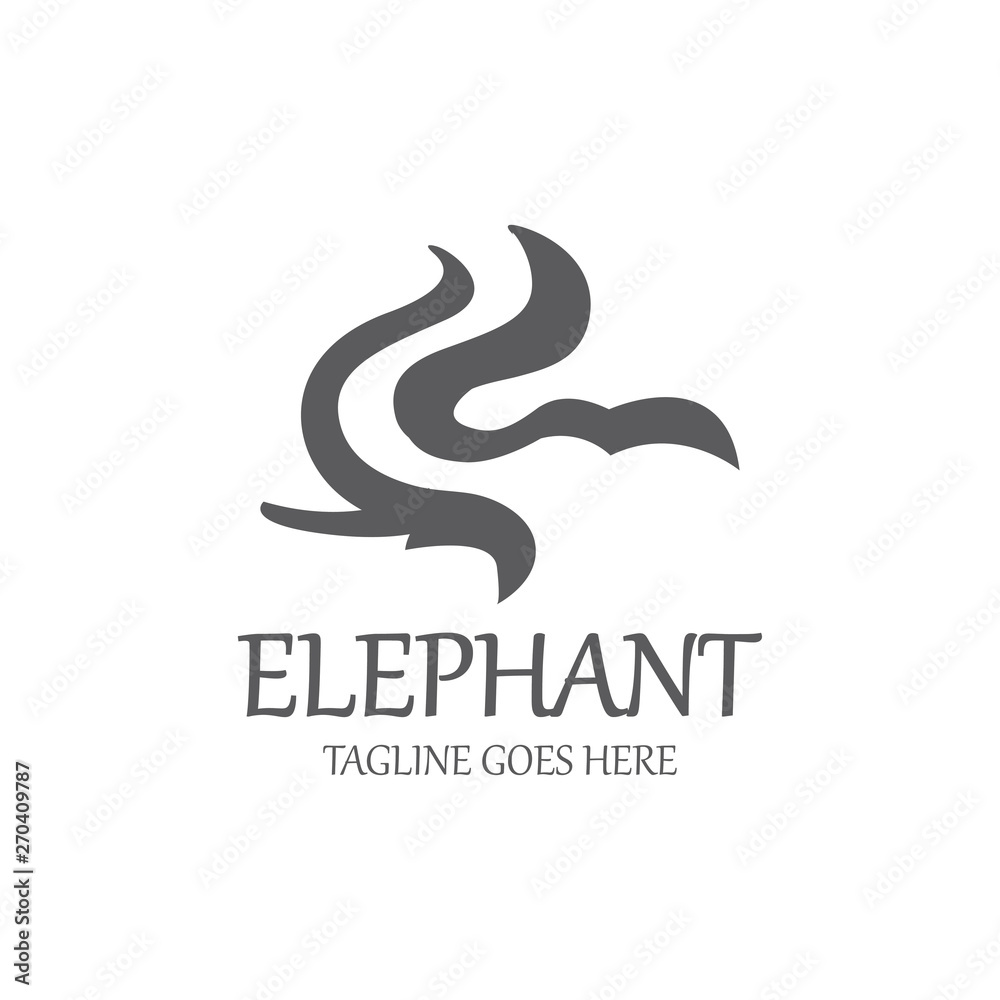 elephant logo design template. Vector illustration