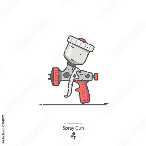 Spray Gun - Line color icon