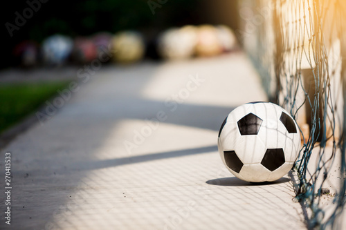 classic soccer ball image with light shadow reflection