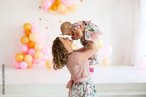 Mother with baby girl