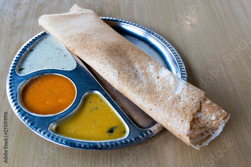Thosai or tosai is popular indian food in Malaysia photo