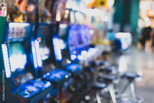 Abstract of blurred : Acade game, Arcade machine.
