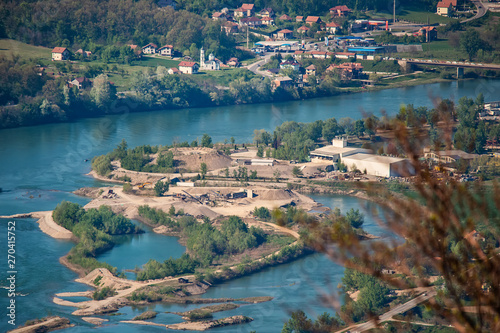 View of the river Drina from the mountain Gucevo near Loznica