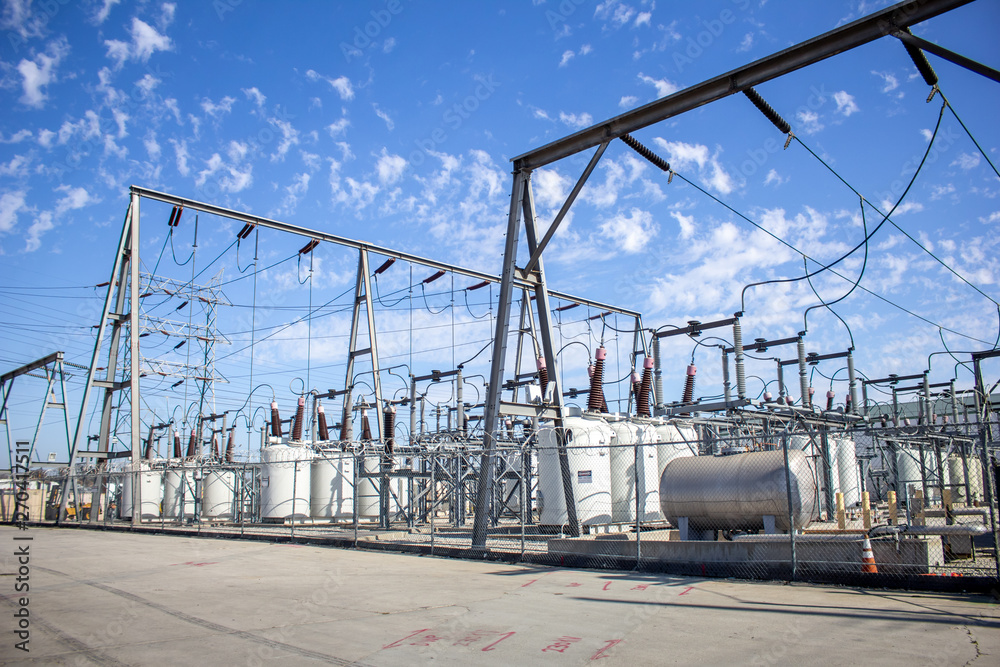 Several elements and units that make up a local power station Several elements and units that make up a local power station