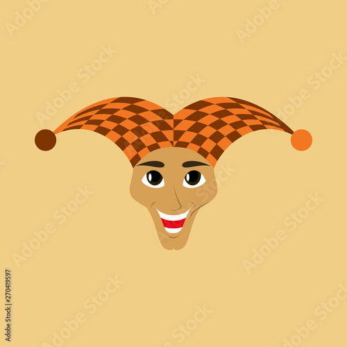 flat icon on theme humor jester
