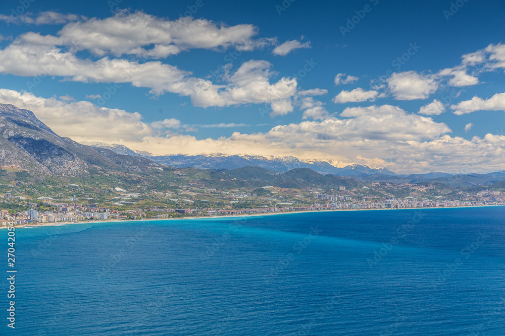 Naklejka premium Aerial View of Alanya in Turkey