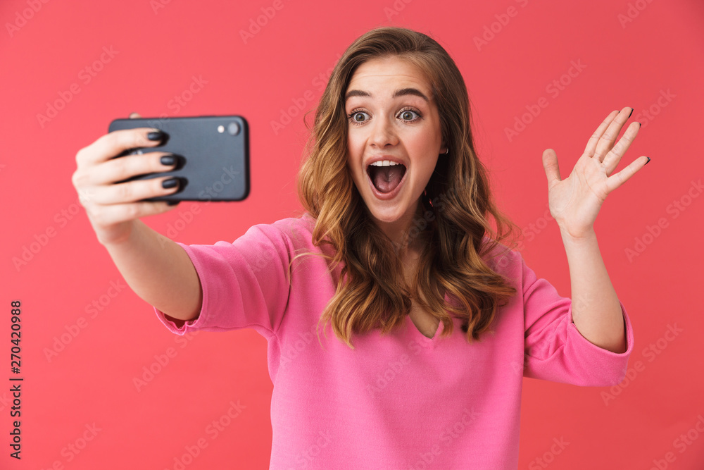 Beautiful young girl wearing casual clothes standing Beautiful young girl wearing casual clothes standing