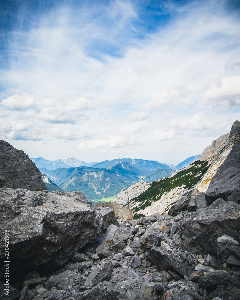 mountains and blue sky