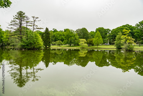 Forest Hills Cemetery landscape and lake in Boston MA © Enrico Della Pietra