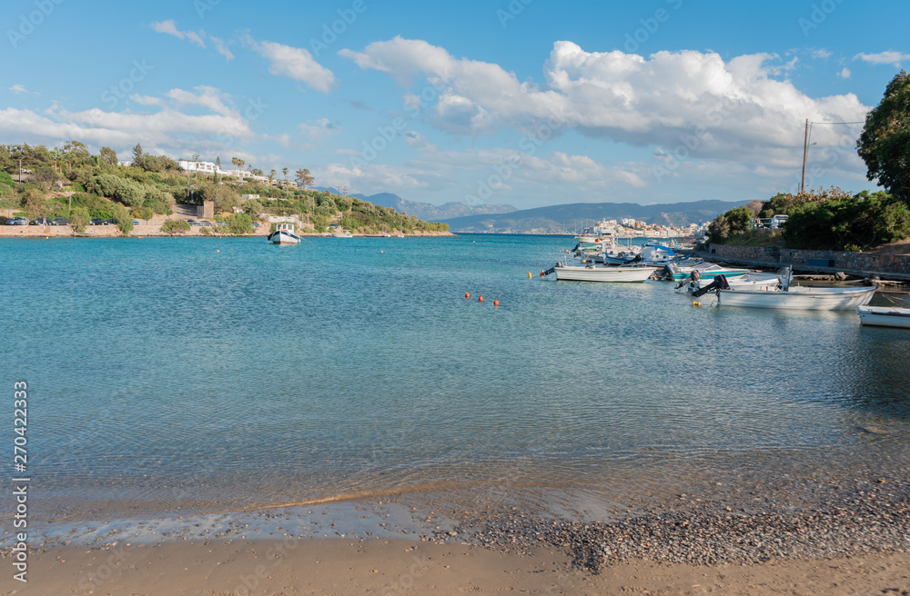 sea and boat, the island of Crete
