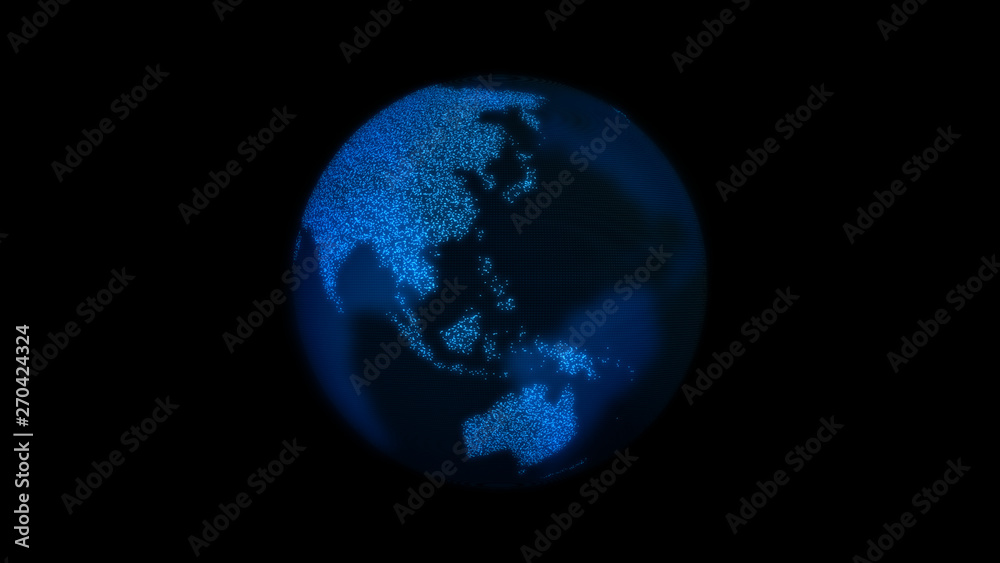 Planet Earth 3d render, futuristic hologram technology concept Planet Earth 3d render, futuristic hologram technology concept