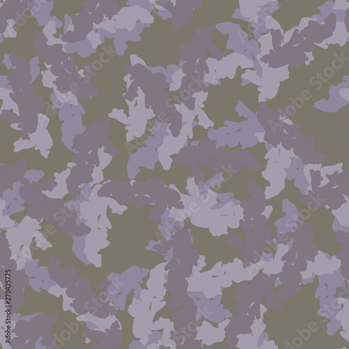 Urban UFO camouflage of various shades of grey, green, violet and pink colors