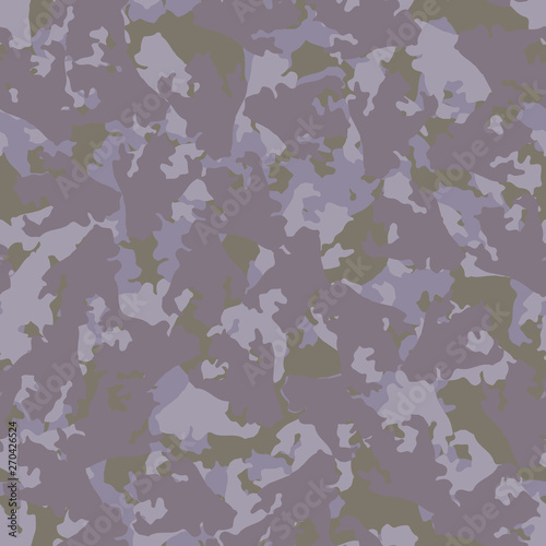 Urban UFO camouflage of various shades of grey, green, violet and pink colors