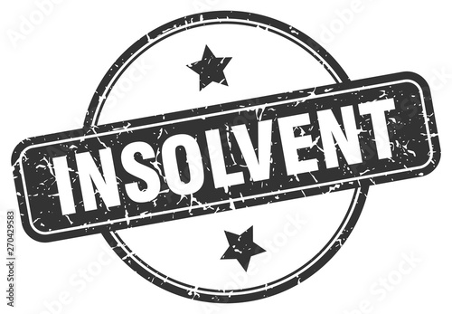 insolvent grunge stamp