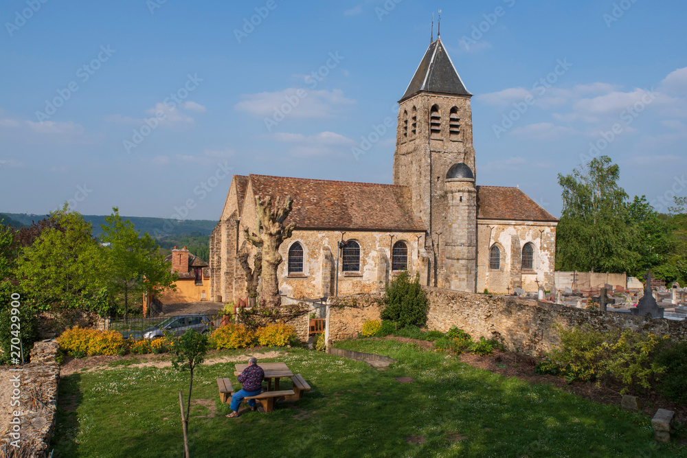 11th century church in Gometz-le-Châtel around Paris, France