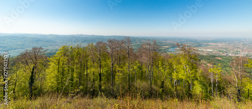 View of the river Drina from the mountain Gučevo near Loznica