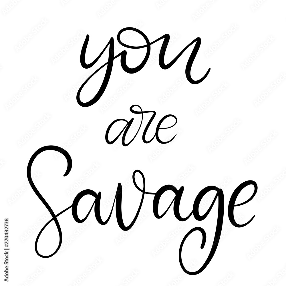 Black and white lettering vector illustration Black and white lettering vector illustration
