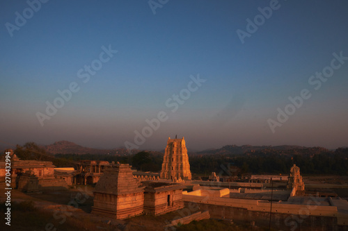 Panoramic view of Hampi, Karnataka State, India.