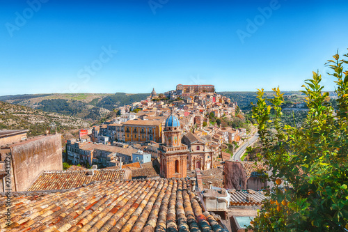 Sunrise at the old baroque town of Ragusa Ibla in Sicily