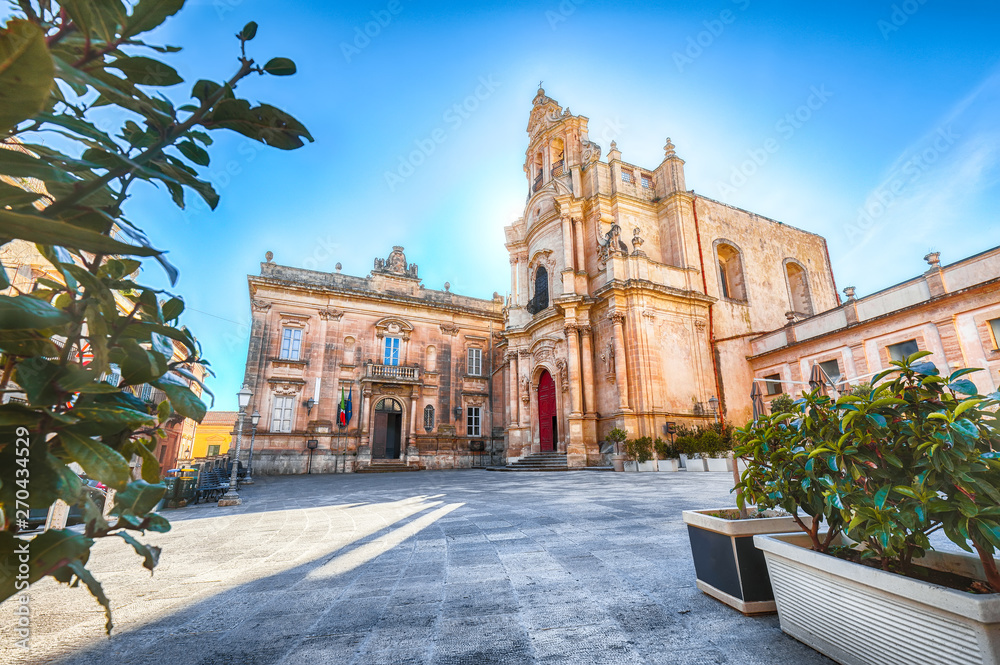 Fototapeta premium Architectural details of San Giuseppe church in Ragusa