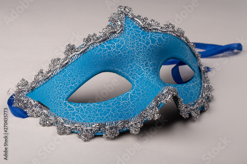 masquerade masks blue on a white background
