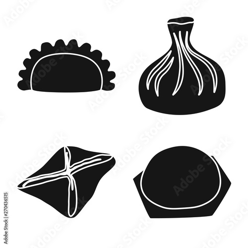 Vector illustration of cuisine  and appetizer symbol. Collection of cuisine  and food  stock vector illustration.