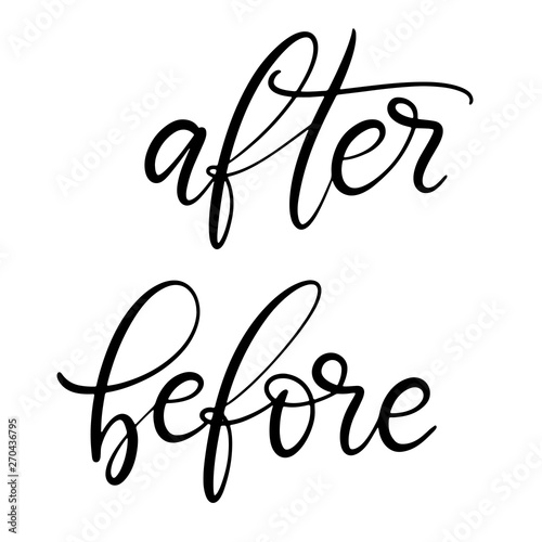 Black and white lettering vector illustration